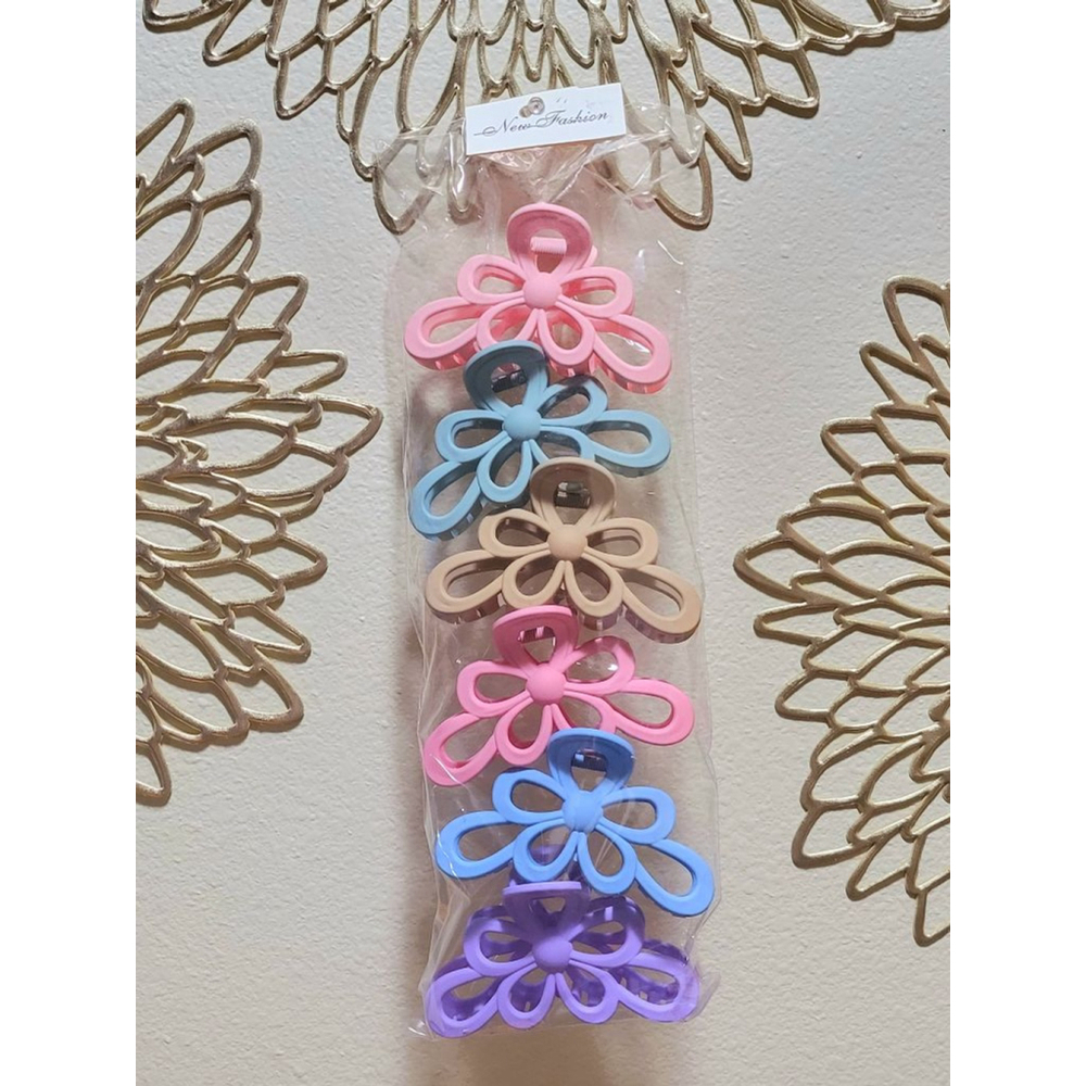 Women's Flower Crown Hair Claw Clips Multicolor